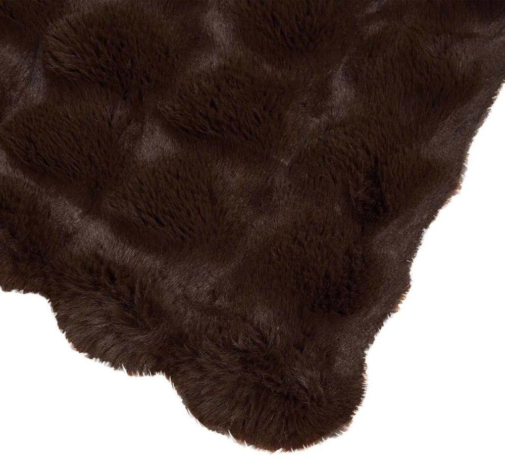 vidaXL Ψεύτικη κουβέρτα από κουνέλι Καμηλοπάρδαλη 240 x 270 εκ.