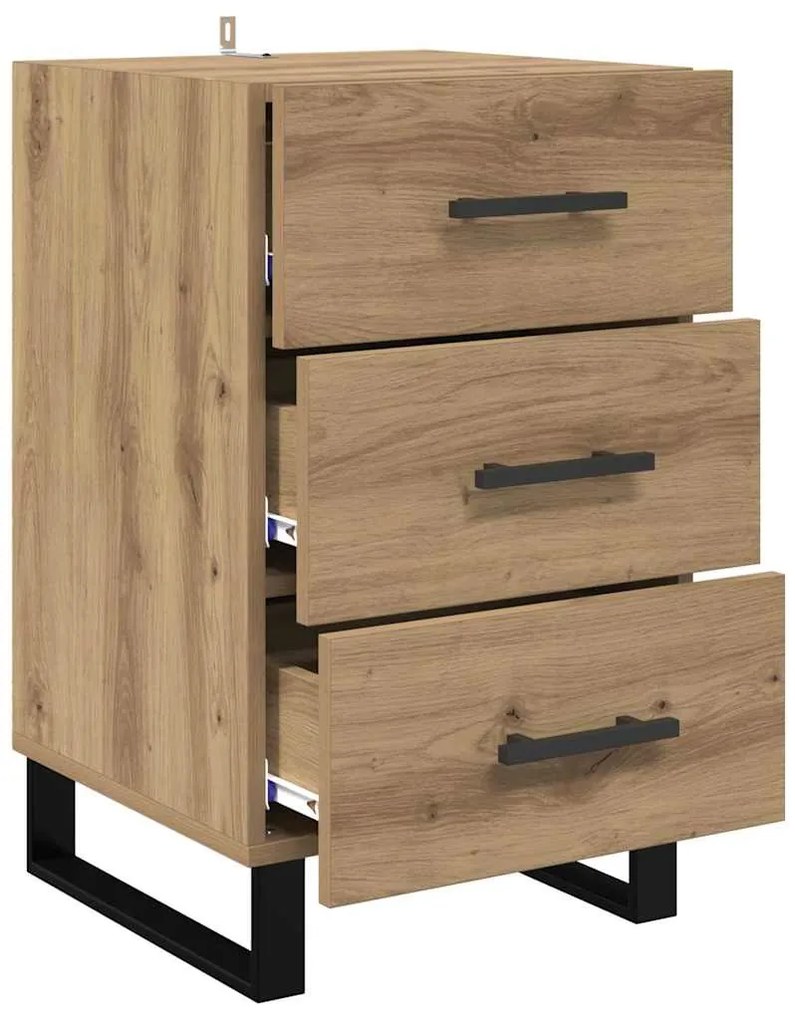 vidaXL Κομοδίνο Artisan Oak 40 x 40 x 66 εκ. Επεξεργασμένο ξύλο