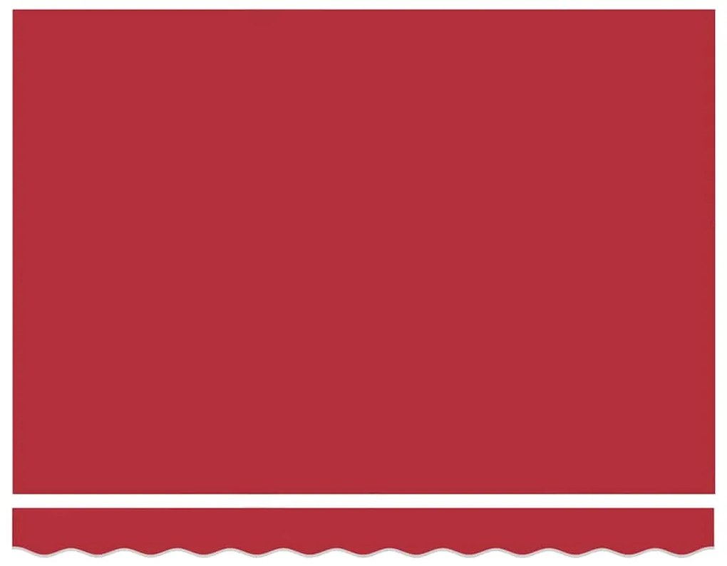 vidaXL Ύφασμα αντικατάστασης τέντας Κόκκινο 330 x 195 εκ. Πολυεστέρας