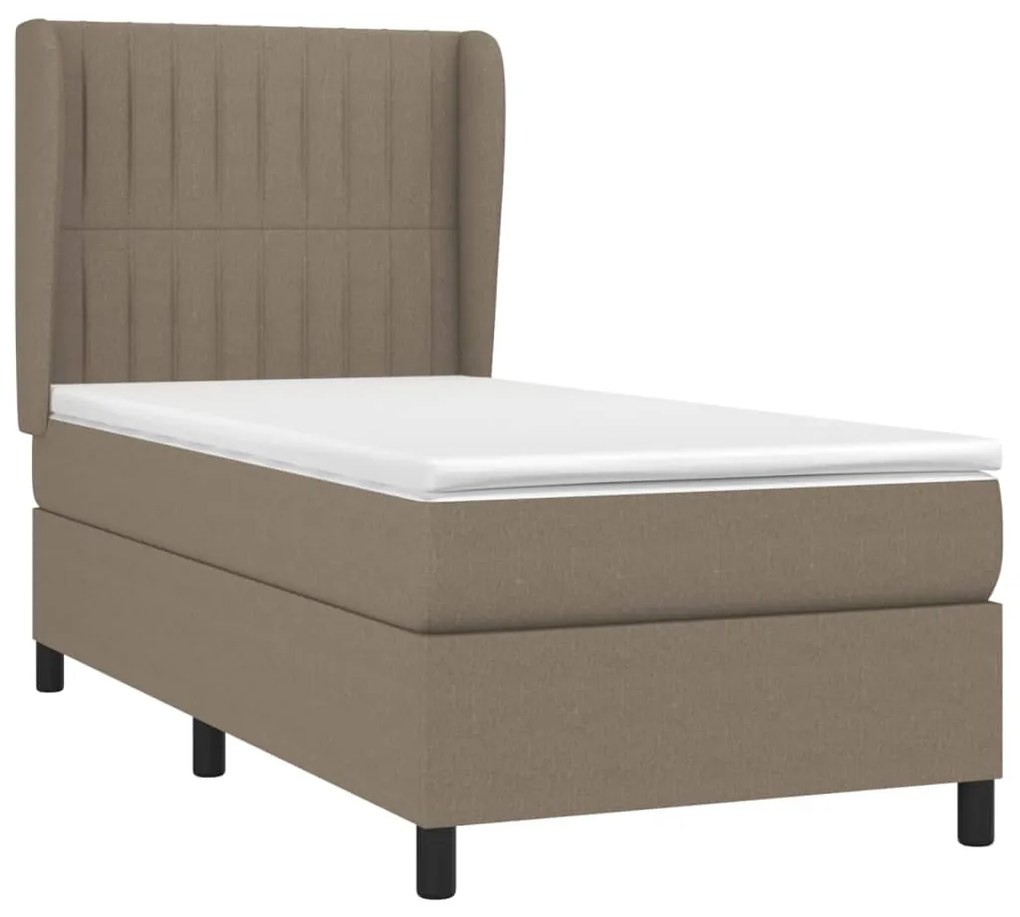 ΚΡΕΒΑΤΙ BOXSPRING ΜΕ ΣΤΡΩΜΑ TAUPE 90X190 ΕΚ.ΥΦΑΣΜΑΤΙΝΟ 3128089