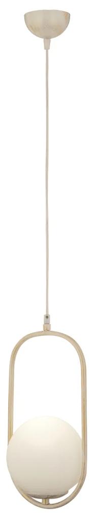 Φωτιστικό Κρεμαστό LORN Λευκό Μέταλλο/Γυαλί 17x90cm - 14780166