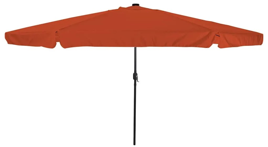 vidaXL Ομπρέλα Κήπου Κόκκινο και Μαύρο 395 x 395 x 245 εκ.