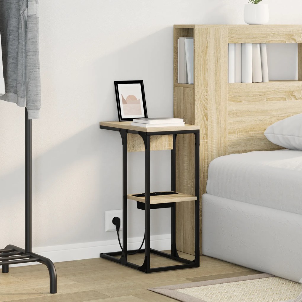 vidaXL Κομοδίνο Sonoma Oak 41.5 x 26 x 60.5 εκ Επεξεργασμένο ξύλο