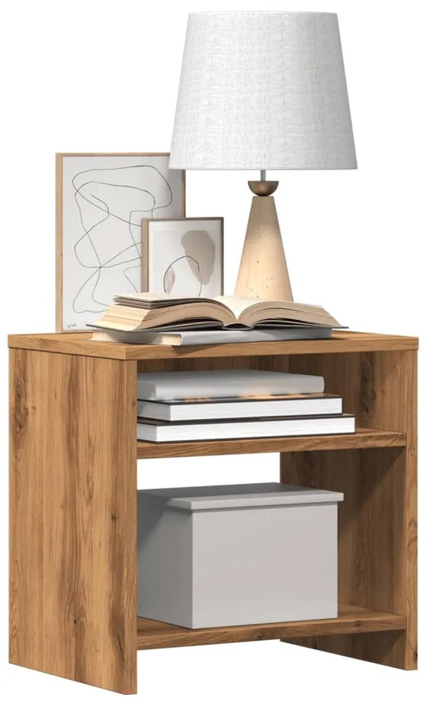 vidaXL Κομοδίνο Χρώμα Αρτισιανή Δρυς 40 x 30 x 40 εκ. από Επεξ. Ξύλο