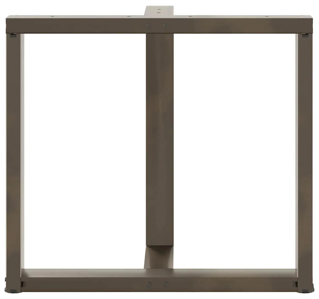 vidaXL Πόδια Τραπεζαρίας σε Σχήμα Τ, 2 τεμ. Μαύρο 80x35x(72-73) εκ. Ατσάλι
