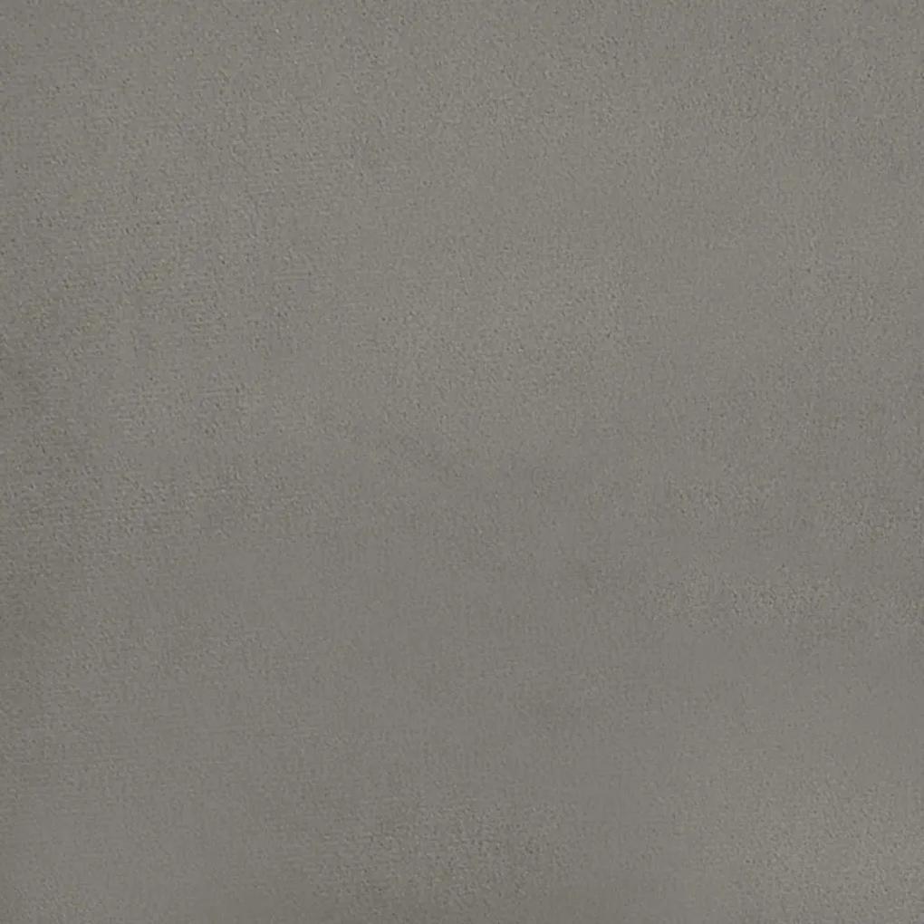 Πλαίσιο Κρεβατιού Ανοιχτό Γκρι 140 x 190 εκ. Βελούδινο - Γκρι