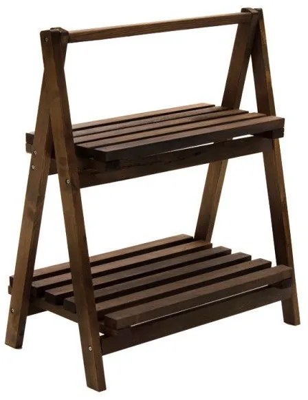 Ραφιέρα-Στάντ Φυτών Fenno Pakoworld Ξύλo Καρυδί 58X34X67X εκ 120-000164 Pakoworld 120-000164 Καφέ