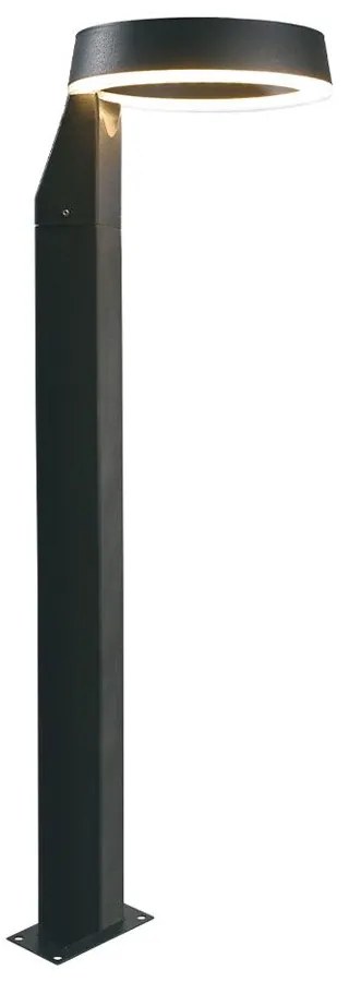 Φωτιστικό Δαπέδου - Στήλος Κήπου Zoom 4321600 LED 12W 3000K 566Lm 18x75cm Dark Grey Viokef