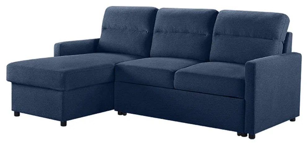 Καναπές Γωνιακός - Κρεβάτι Tucan 01-2092  213x148xH93cm Blue Wood, Fabric