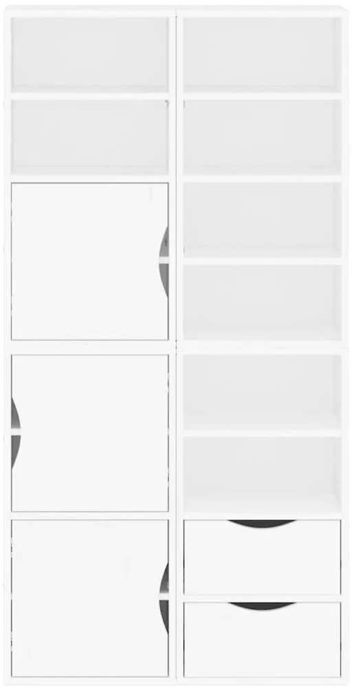 vidaXL Πλαϊνά ντουλάπια 4 τεμ. ODDA 40x24x79 εκ. από Μασίφ Ξύλο Πεύκου