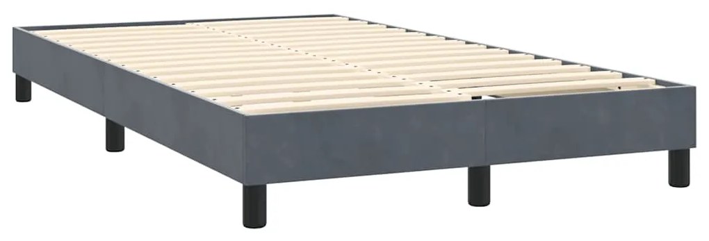 BOX SPRING ΚΡΕΒΑΤΙ ΜΕ ΣΤΡΩΜΑ ΣΚΟΥΡΟ ΓΚΡΙ 140X220 CM ΒΕΛΟΥΔΙΝΟ 3317122