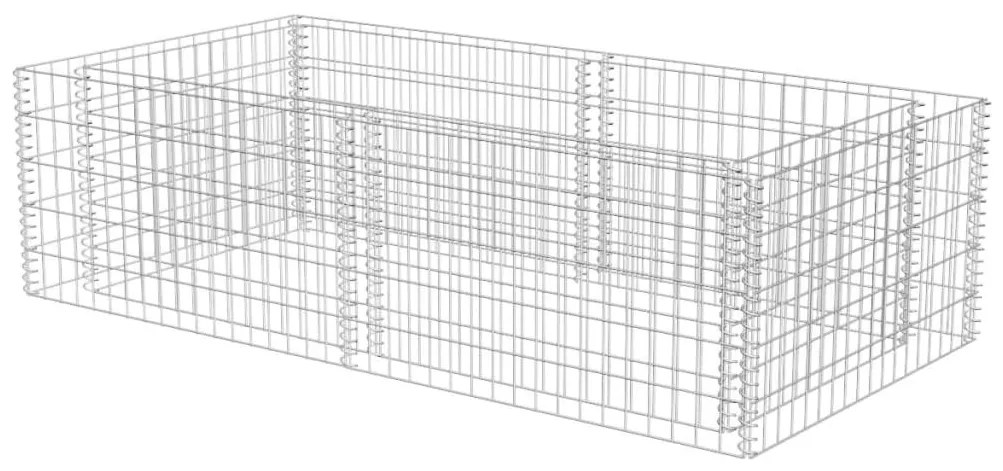 vidaXL Συρματοκιβώτιο Γλάστρα 180 x 90 x 50 εκ. Γαλβανισμένος Χάλυβας