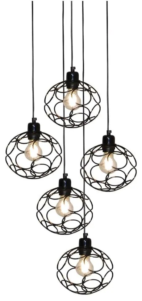 Φωτιστικό Οροφής HL-3588-5 77-4073 Aline Black  Homelighting Μέταλλο