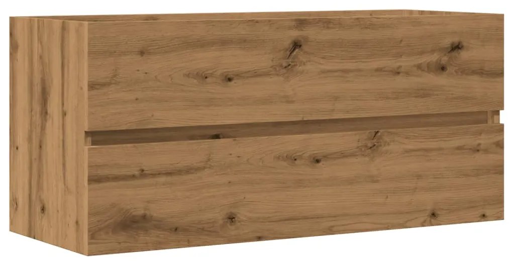 Ντουλάπι Νιπτήρα Αρτισιανή Δρυς 100x38,5x45 εκ. Επεξ. Ξύλο - Καφέ
