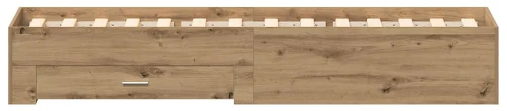 vidaXL Κρεβάτι με Συρτάρια artisan δρυς 90 x 200 cm Επεξεργασμένο ξύλο