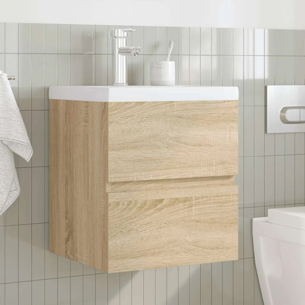 vidaXL Σετ Επίπλων Μπάνιου 2 Τεμαχίων Sonoma Δρυς Επεξεργασμένο Ξύλο