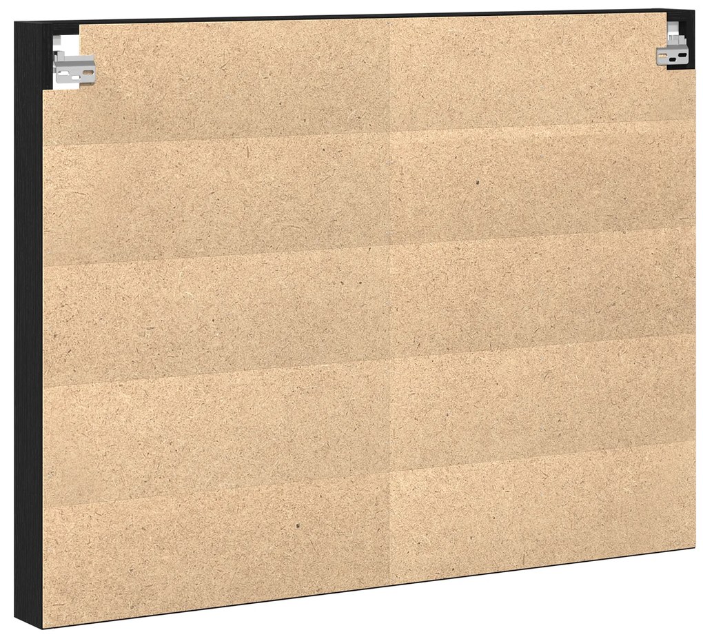 vidaXL Βιτρίνα με ράφι Μαύρη δρυς 100 x 8.5 x 75 cm Επεξεργασμένο ξύλο