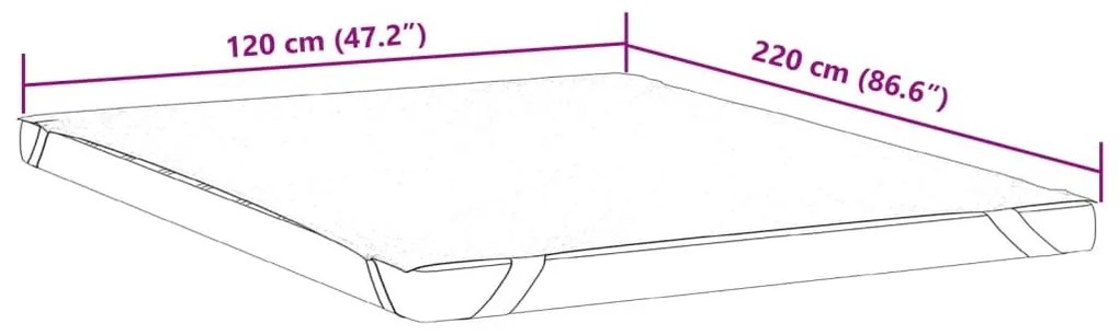 Προστατευτικό στρώματος Λευκό 120x220 εκ. Αδιάβροχο - Λευκό