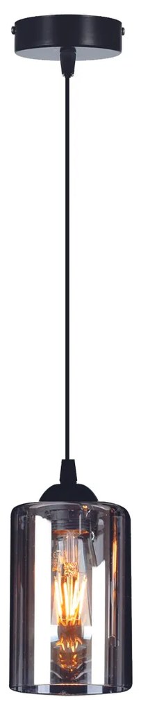 KQ 8877-1 SMOG PENDANT SMOKED GLASS Ζ2