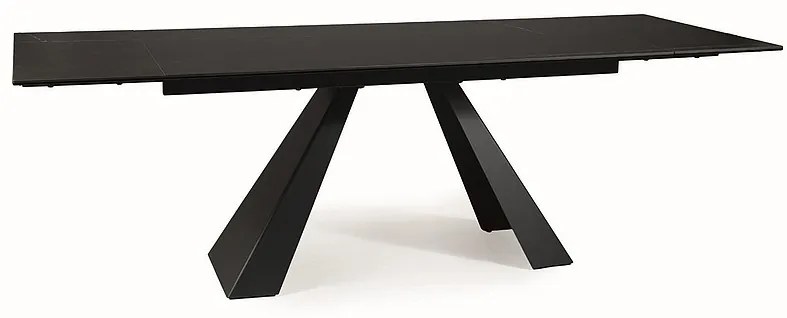 STÓŁ SALVADORE CERAMIC CZARNY SAHARA NOIR/CZARNY MAT (160-240)X90 DIOMMI-80-3082