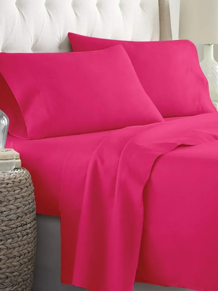 Σεντόνια King Size 260x270 Σετ 4 τεμ. Sunshine Cotton Feelings 25 - Fuchsia 152-12