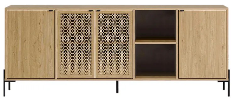 Μπουφές Naive Megapap χρώμα sapphire oak 204x40x80εκ.