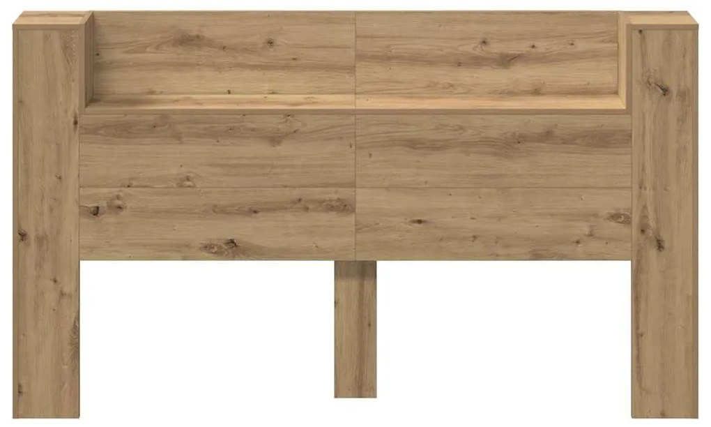 vidaXL Κρεβάτι με Κεφαλάρι με ράφι artisan δρυς 180 x 17 x 104.5 εκ