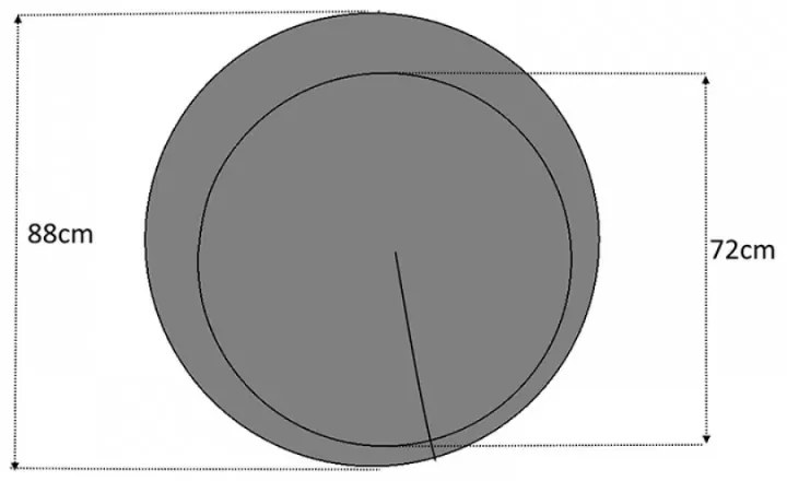 Καθρέπτης τοίχου Moon Megapap χρώμα λευκό Ø88x2,2εκ.