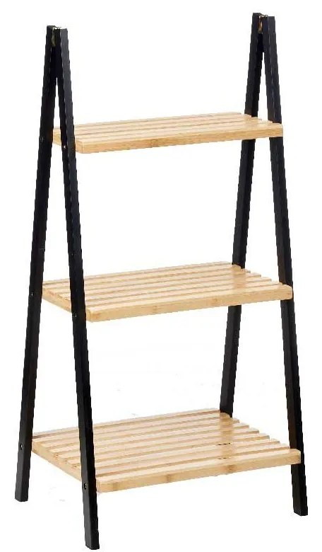 Ράφια Μπάνιου Berilo Μαύρο Φυσικό 40,3 x 81,5 x 30 cm