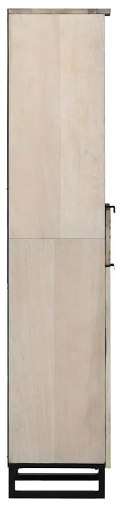 vidaXL Ντουλάπι Μπάνιου με ράφι Καφέ και Μαύρο 38 x 33 x 160 εκ.