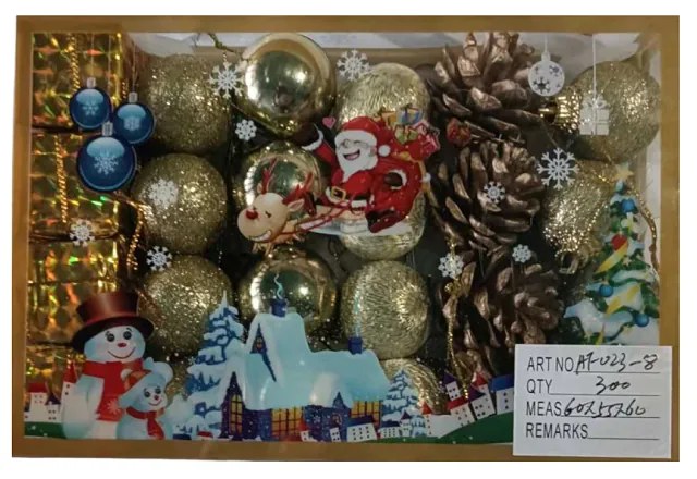 Σετ Χριστουγεννιάτικα στολίδια - 3cm - 24pcs - 402387