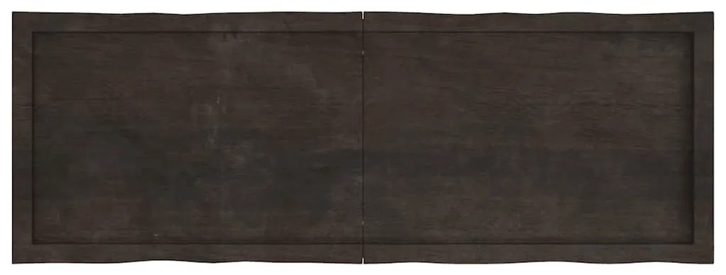 vidaXL Επιφ Τραπεζιού Αν Καφέ 140x50x(2-6)εκ.Ακατέργ. Μασίφ Ξύλο Δρυός