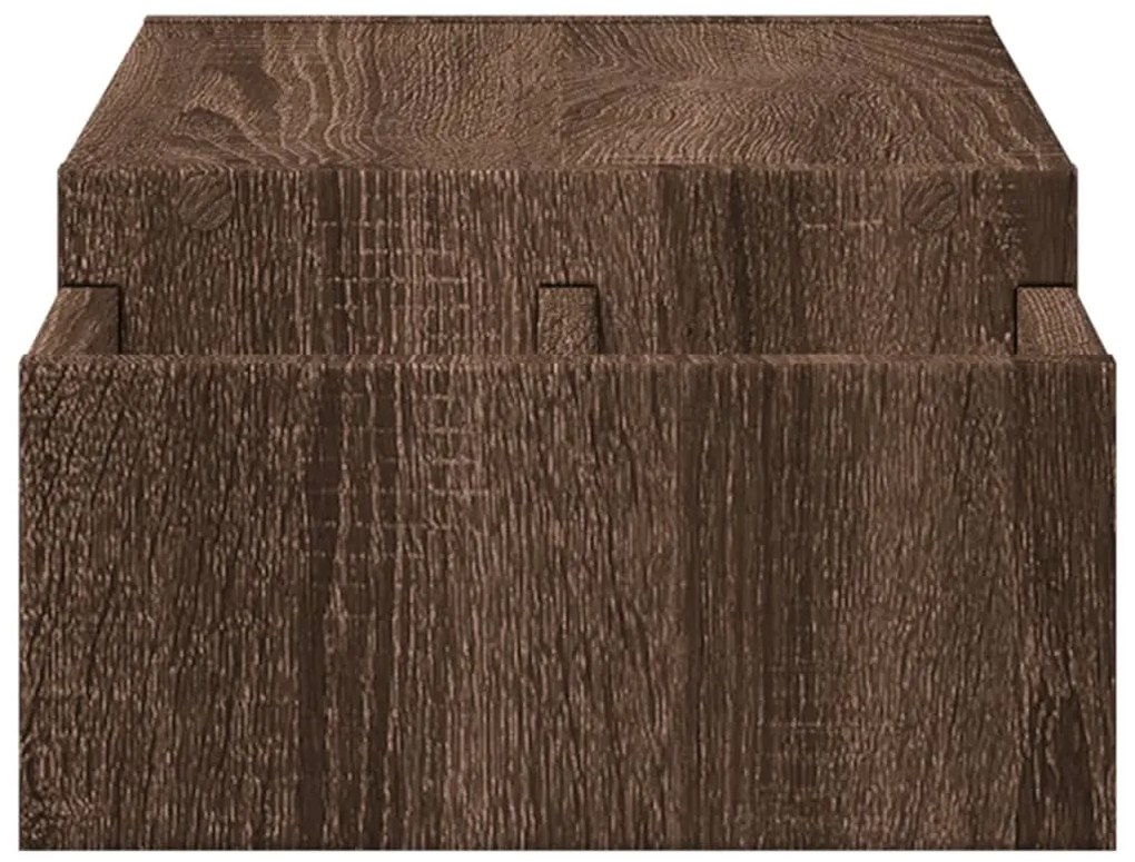 vidaXL Βάση Οθόνης με Αποθ. Καφέ Δρυς 70x27x15 εκ. Επεξεργ. Ξύλο