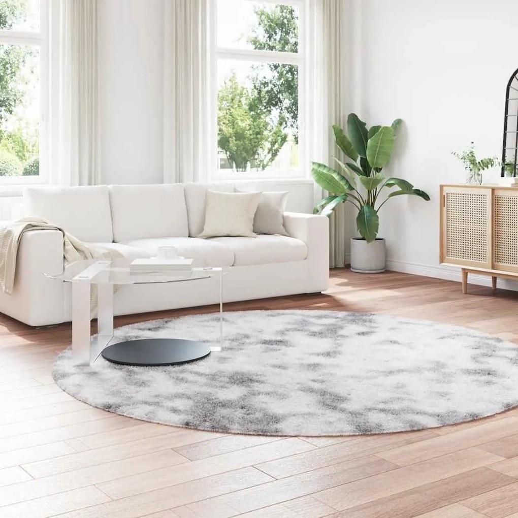 vidaXL Χαλί Shaggy με Ψηλό Πέλος NAVARRA Ασημί Γκρι 240x240 εκ.