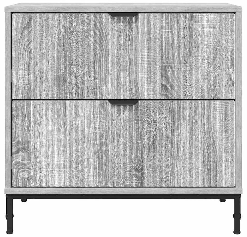 vidaXL Κομοδίνο Γκρι sonoma 63.5 x 36 x 61 εκ Επεξεργασμένο ξύλο