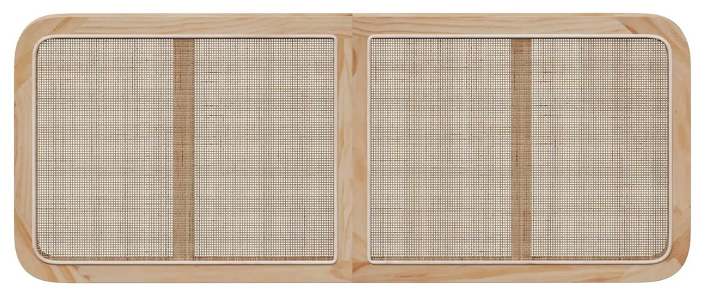 vidaXL Κεφαλάρι με κεφαλάρι Φυσικό 140 x 55 x 3 εκ. Ρατάν