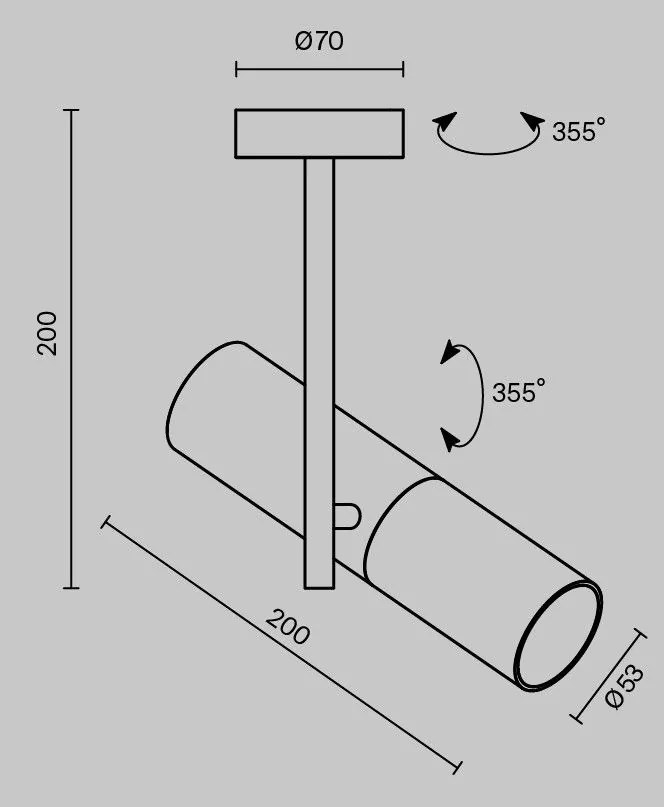 Κρεμαστό σπότ οροφής Maytoni Elti-Λευκό