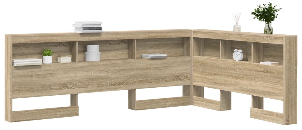 vidaXL Κεφαλάρι Αποθήκης με ράφι Sonoma Δρυς 135 cm Επεξεργασμένο ξύλο