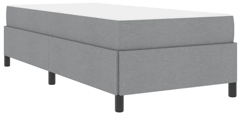 vidaXL Κρεβάτι με ελατήρια Ανοιχτό γκρι 80 x 200 cm ύφασμα