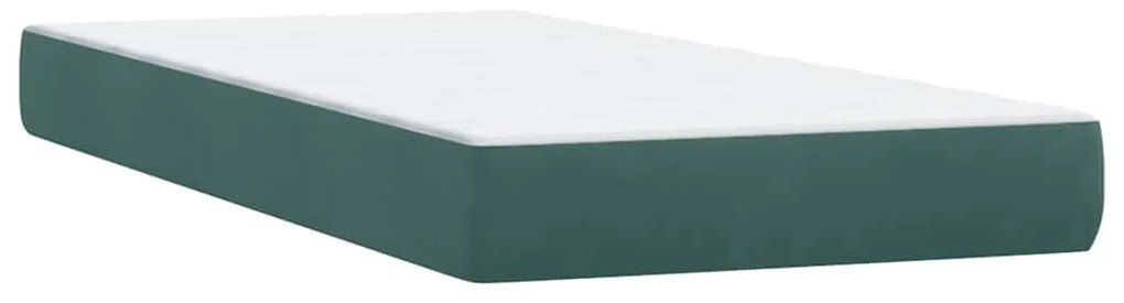 BOX SPRING ΚΡΕΒΑΤΙ ΜΕ ΣΤΡΩΜΑ ΣΚΟΥΡΟ ΠΡΑΣΙΝΟ 100X220CM ΒΕΛΟΥΔΙΝΟ 3316440