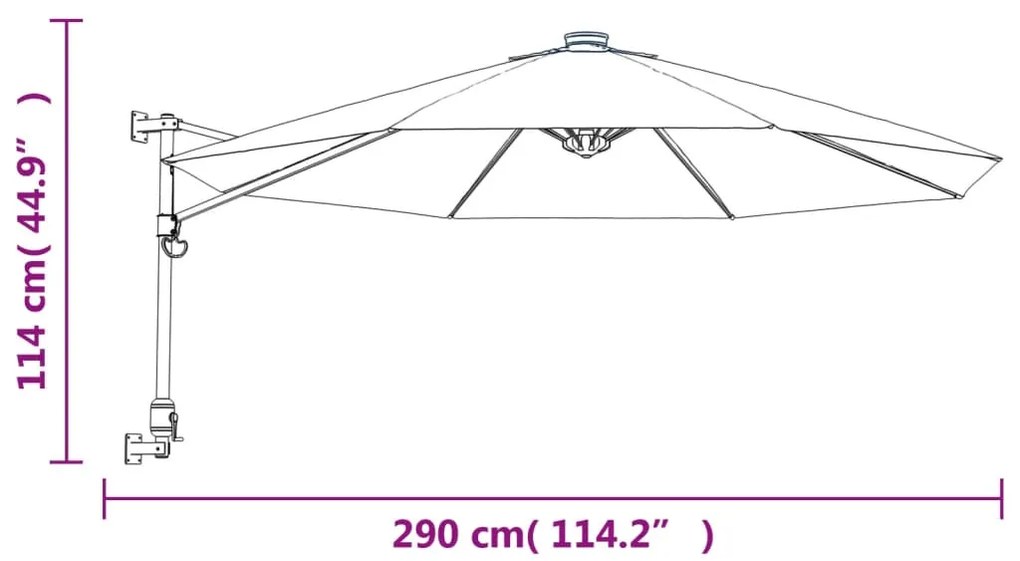 ΟΜΠΡΕΛΑ ΕΠΙΤΟΙΧΙΑ ΜΕ LED ΘΑΛΑΣΣΙ 290 ΕΚ. 362894