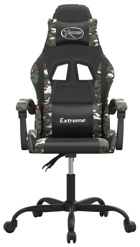 vidaXL Καρέκλα Gaming Μαύρο/Παραλλαγή από Συνθετικό Δέρμα