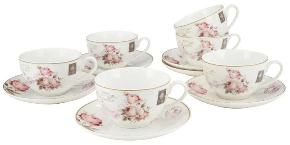Φλυτζάνια 220ml (Σετ 6τμχ) Oriana Ferelli Romantic Touch 8779