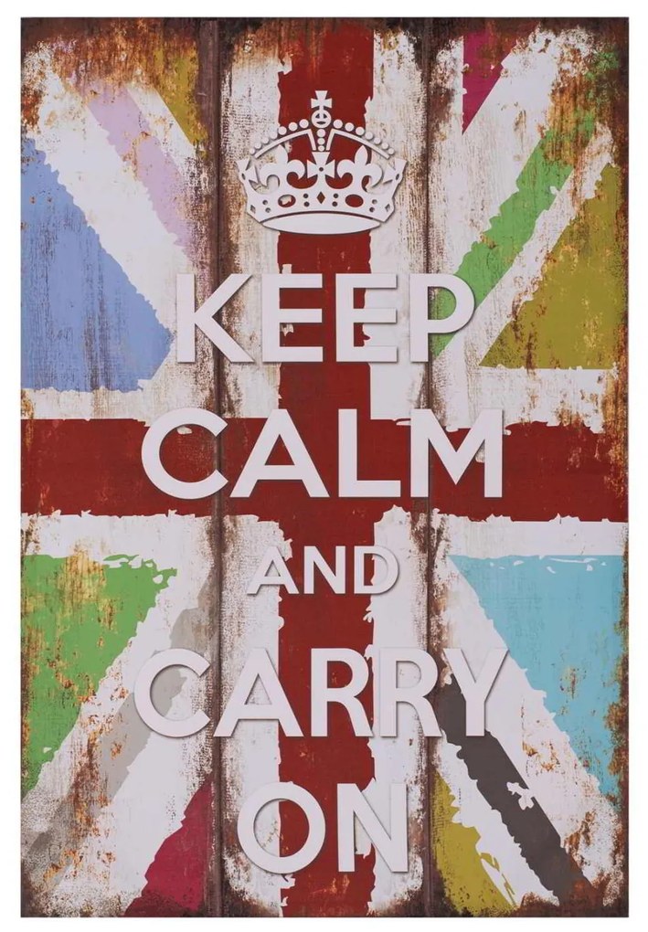 ΠΙΝΑΚΑΣ ΚΑΜΒΑΣ KEEP CALM HM7154.03 60X90X2.5 εκ.