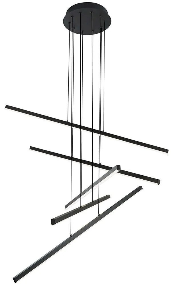 Φωτιστικό Οροφής Ray 4301400 80,5x140cm Led 1829lm 60W 3000K Black Viokef