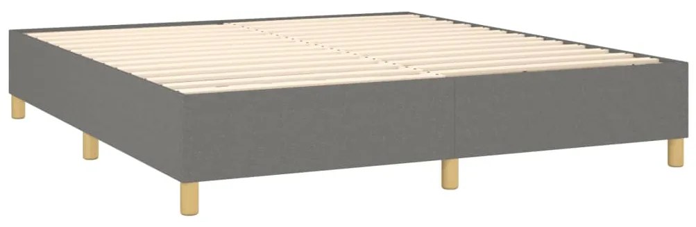 ΚΡΕΒΑΤΙ BOXSPRING ΜΕ ΣΤΡΩΜΑ ΣΚΟΥΡΟ ΓΚΡΙ 160X200 ΕΚ ΥΦΑΣΜΑΤΙΝΟ 3137086