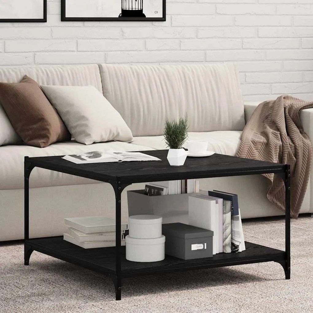 vidaXL Ράφι Βιβλίων 4 pcs Μαύρο 80 x 40 x 1.5 cm Επεξεργασμένο ξύλο