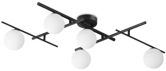 Πλαφονιέρα Φωτιστικό Οροφής 5xLED G9 4W IP20 3000K Atlas Ideal Lux-328218-Μαύρο 328218
