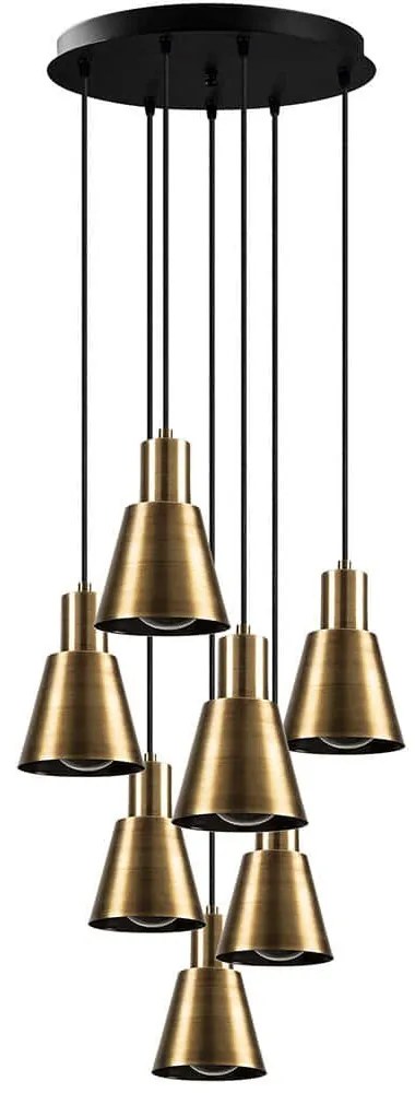 Φωτιστικό Οροφής Kem 892OPV1648 Φ43x111cm 7xE27 40W Gold Opviq