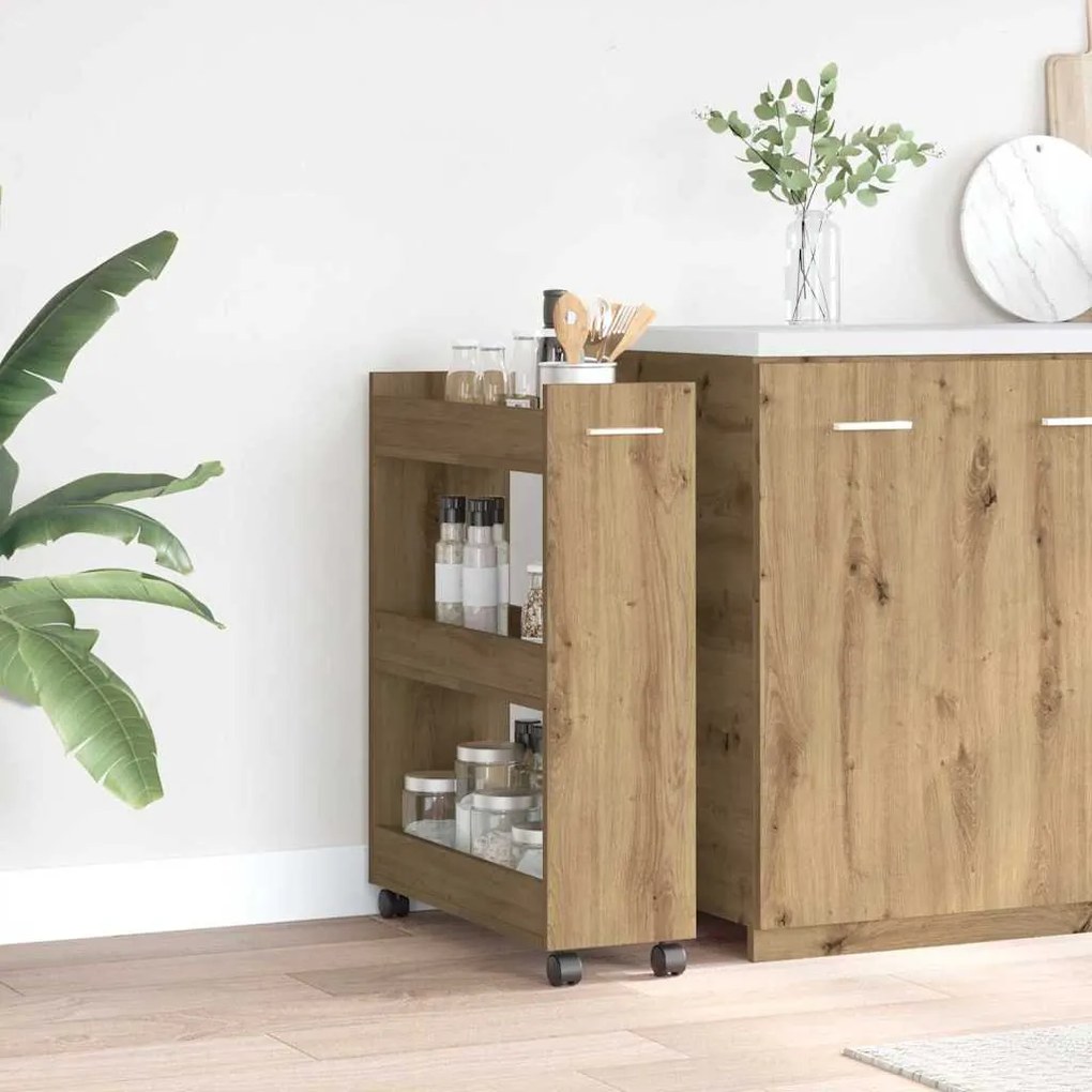 vidaXL Ντουλαπιού artisan δρυς 60 x 22 x 79 εκ Επεξεργασμένο ξύλο